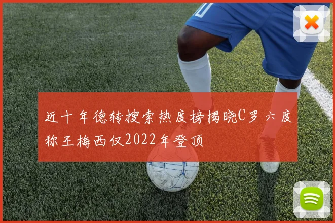 近十年德转搜索热度榜揭晓C罗六度称王梅西仅2022年登顶